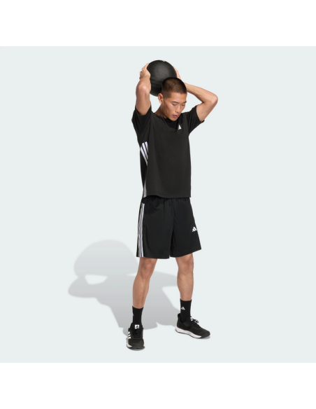 Adidas ESSENTIALS FEELREADY 3 STRIPES Herren-T-Shirt - SCHWARZ