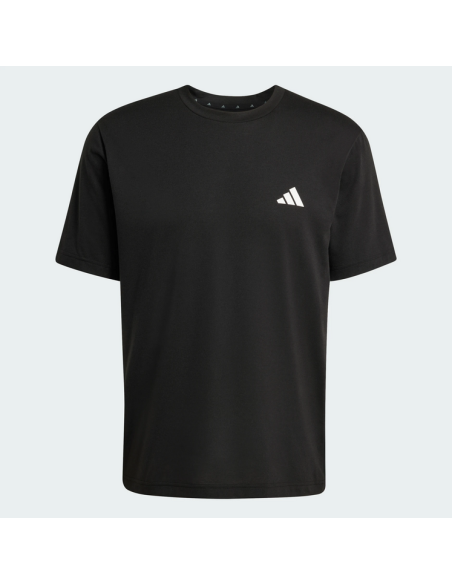 T-shirt da uomo Adidas ESSENTIALS FEELREADY 3 STRIPES - NERO