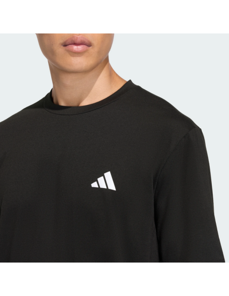 T-shirt da uomo Adidas ESSENTIALS FEELREADY 3 STRIPES - NERO