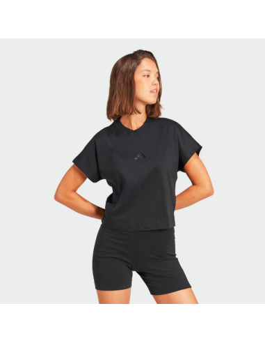 T-shirt femme Adidas toutes saisons - Noir