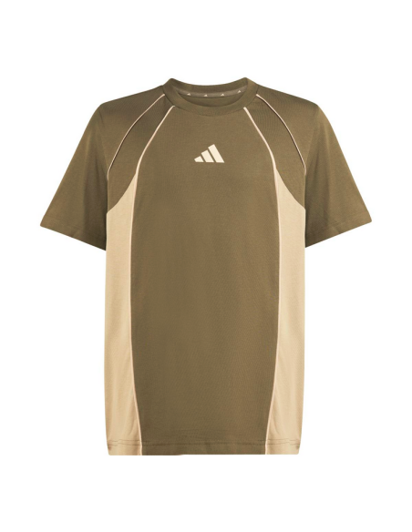 ADIDAS Color Block Boy's T-Shirt - GREEN