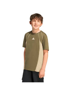 ADIDAS Color Block Boy's T-Shirt - GREEN 2