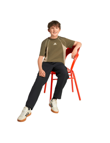 ADIDAS Color Block Boy's T-Shirt - GREEN