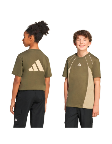 T-Shirt Ragazzo ADIDAS Color Block - VERDE