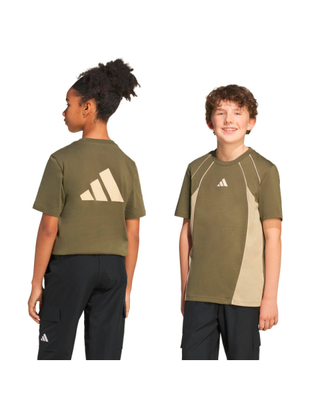 T-Shirt Ragazzo ADIDAS Color Block - VERDE
