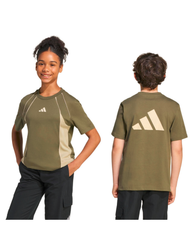T-Shirt ADIDAS Color Block pour Garçon - VERT