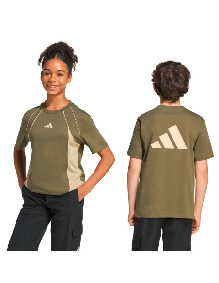 T-Shirt ADIDAS Color Block pour Garçon - VERT