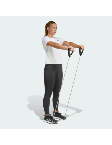 DAMEN-T-SHIRT Adidas Workout Essentials Crew – WEISS
