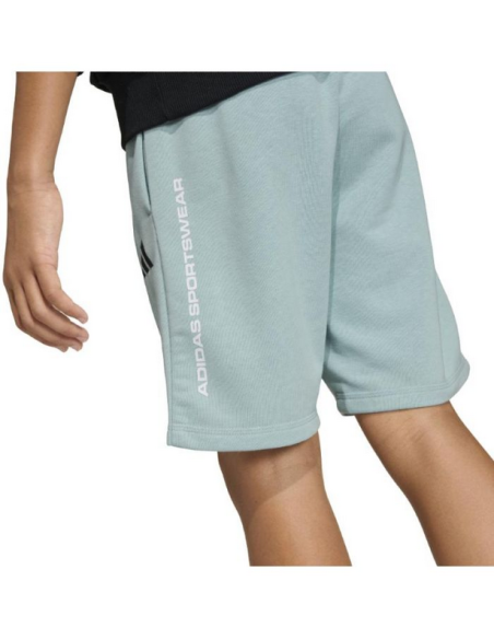 Adidas Shorts aus French Terry mit Slogan für Jungen - BLAU