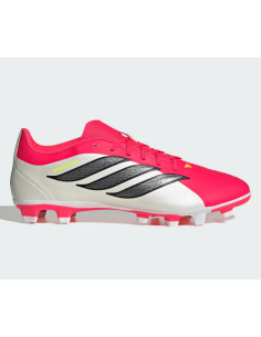 Adidas Predator Club FG/MG Soccer Cleats - White/Fuchsia 2