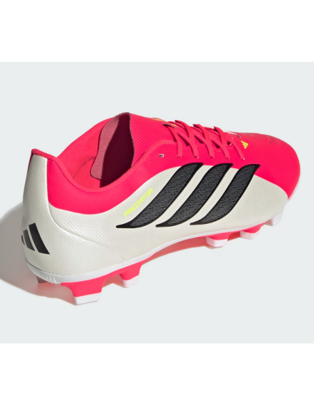 Adidas Predator Club FG/MG Soccer Cleats - White/Fuchsia