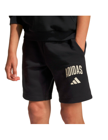 Short garçon Adidas Collegiate Typography - NOIR