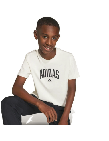 T-shirt ADIDAS COLLEGE pour garçons - BLANC
