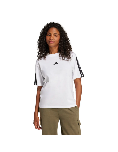 T-SHIRT DONNA Adidas ESSENTIALS 3 STRIPES - BIANCO