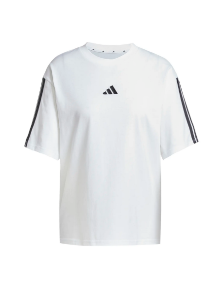 WOMEN'S T-SHIRT Adidas ESSENTIALS 3 STRIPES - WHITE