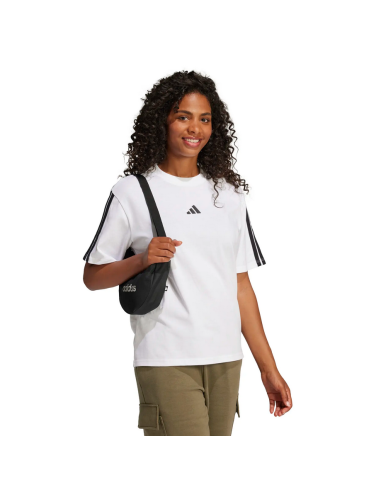 T-SHIRT DONNA Adidas ESSENTIALS 3 STRIPES - BIANCO