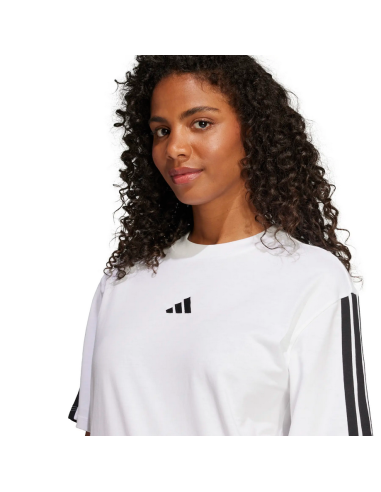 T-SHIRT DONNA Adidas ESSENTIALS 3 STRIPES - BIANCO