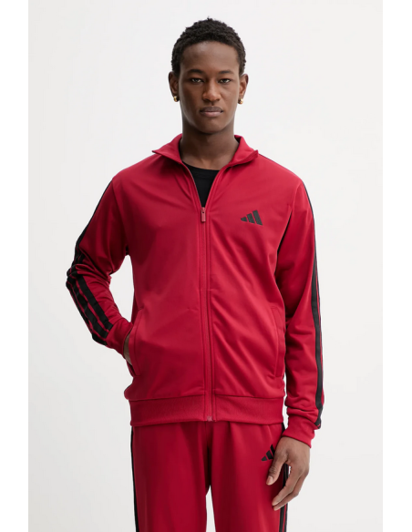 Adidas 3 Stripes Herren-Trainingsanzug – Bordeaux
