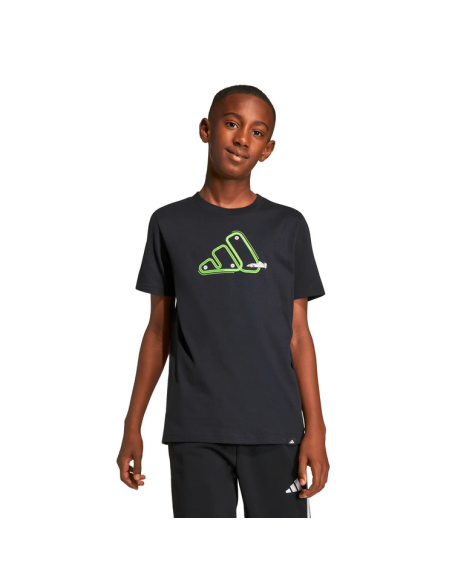 adidas Adrenaline T-Shirt mit ästhetischem Grafikdesign für Jungen – SCHWARZ