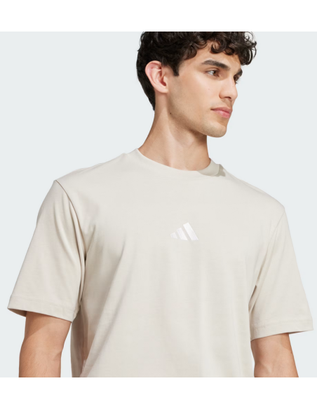 Adidas Essentials Small Logo Herren-T-Shirt - Beige