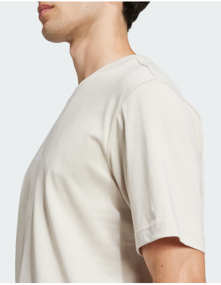 T-shirt homme Adidas Essentials Small Logo - BEIGE