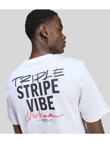 T-shirt homme Adidas Triple Stripe Vibe - BLANC