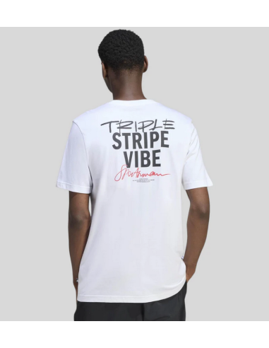 Adidas Triple Stripe Vibe homme t-shirt - White