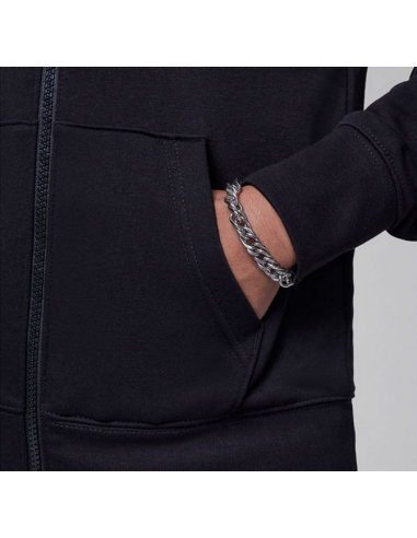 Felpa Ragazzo Jordan con zip MJ Brooklyn - Nero