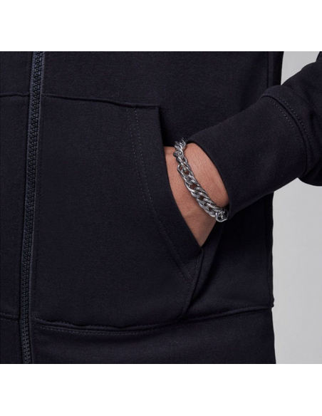 Sweat à capuche zippé Jordan MJ Brooklyn pour garçon - Noir