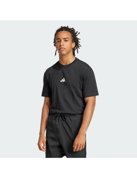Camiseta Adidas Essentials Single Jersey para hombre - Negra