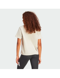 T-SHIRT DONNA Adidas Essentials 3 stripes - BEIGE 2
