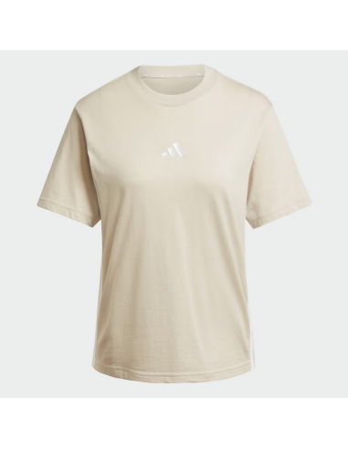 T-SHIRT DONNA Adidas Essentials 3 stripes - BEIGE
