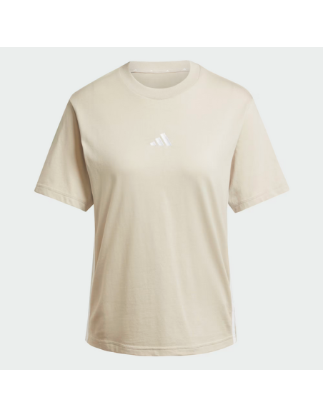 CAMISETA DE MUJER Adidas Essentials 3 rayas - BEIGE