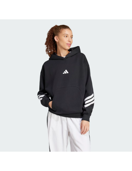 Sudadera Adidas Future Icons 3-Stripes para mujer - Negra