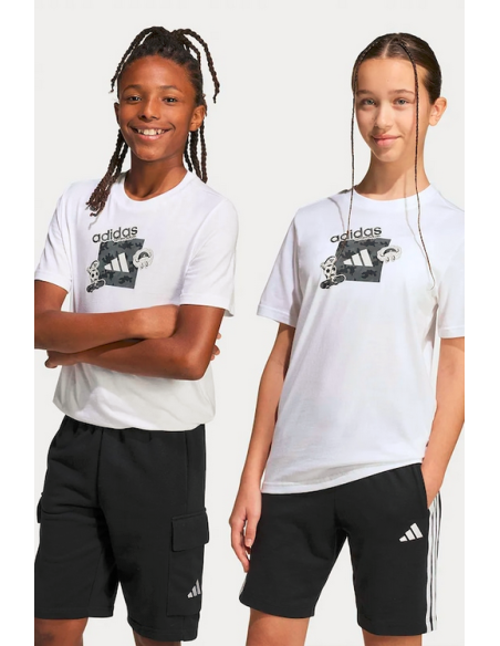 Unisex Adidas CAMO TRAIN T-Shirt – Weiß