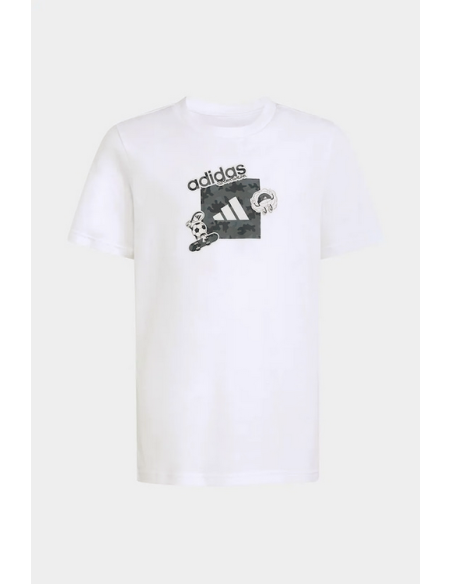Unisex Adidas CAMO TRAIN T-shirt - White