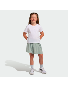 Adidas GLAM Girls' Outfit - WHITE/LIGHT BLUE