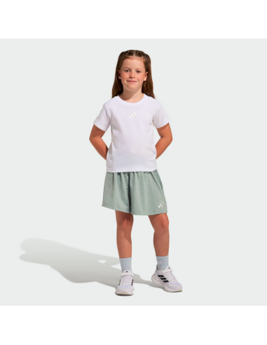 Adidas GLAM Girls' Outfit - WHITE/LIGHT BLUE
