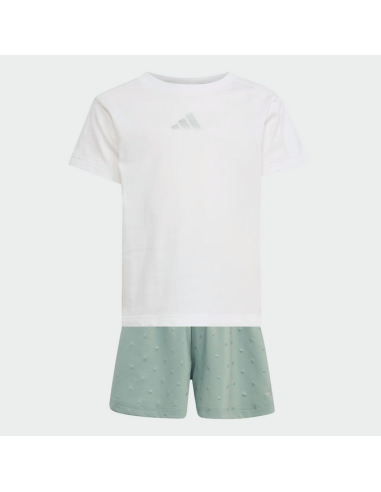 completo Bambina Adidas GLAM - BIANCO\CELESTE