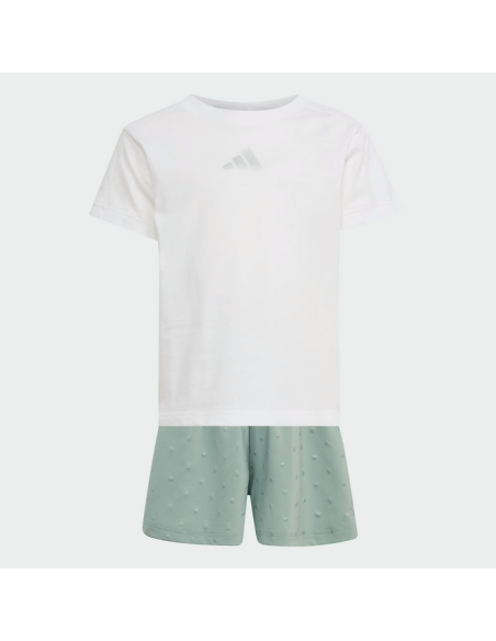 completo Bambina Adidas GLAM - BIANCO\CELESTE