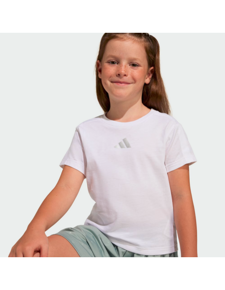 completo Bambina Adidas GLAM - BIANCO\CELESTE
