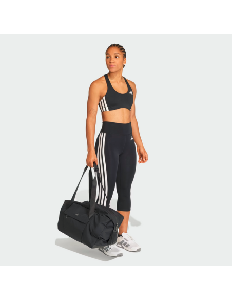 Optime Essentials 3-Stripe 3/4 Women's Leggings - Black
