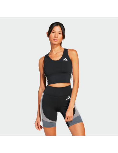 Top Donna Adidas Train Essentials 3-Stripes - Nero