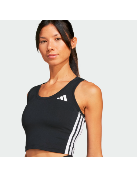 Top Donna Adidas Train Essentials 3-Stripes - Nero