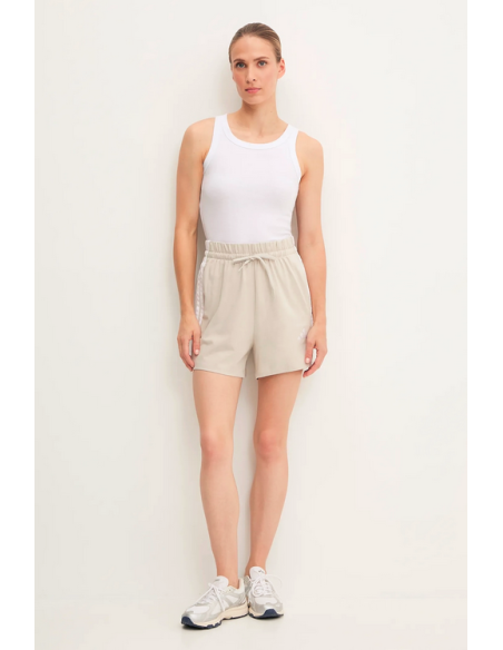 Women's Adidas Essentials 3-Stripes Shorts - Beige