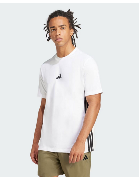 Adidas Essentials 3-Stripes SJ Men's T-Shirt - WHITE