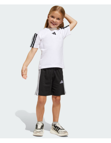 Conjunto Adidas ESSENTIAL TEE Unisex - BLANCO/NEGRO