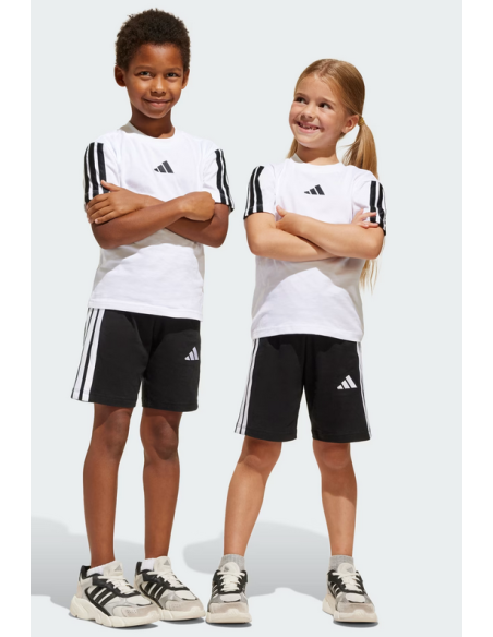 Adidas ESSENTIAL TEE Unisex-Outfit - WEISS/SCHWARZ