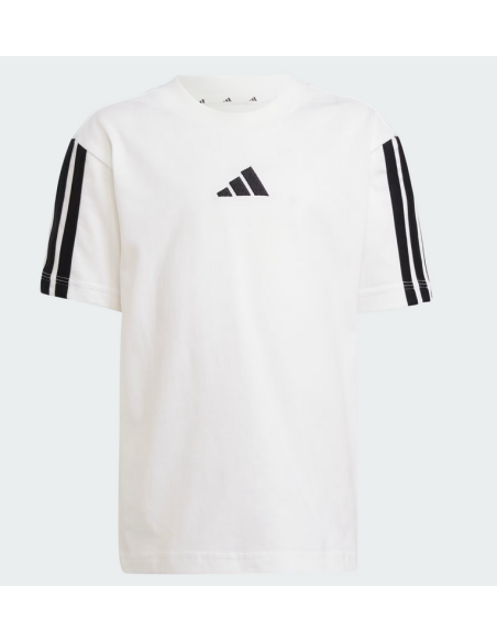 Adidas ESSENTIAL TEE Unisex Outfit - WHITE/BLACK