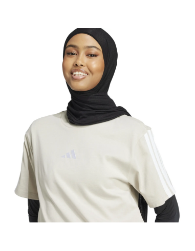 WOMEN'S T-SHIRT Adidas 3 STRIPES SJ - BEIGE